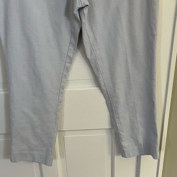 Anthropologie the essential Slim Trousers Slacks Pants Pale Blue Size 14 - Picture 3 of 12